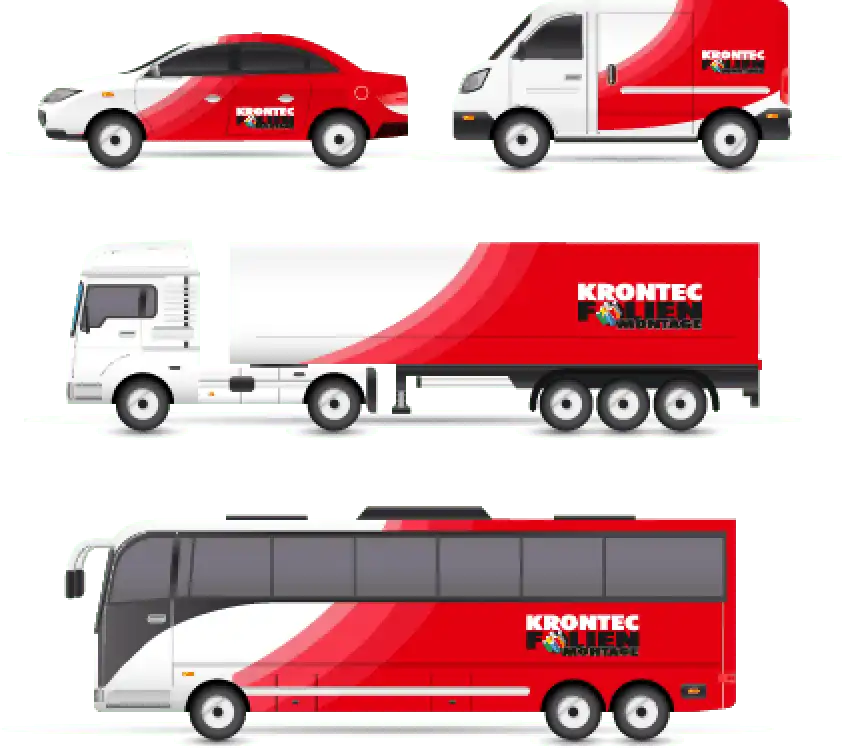 Flottenbeschriftung für PKW, Transporter, LKW und Busse im einheitlichen Firmendesign